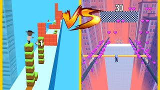 Cube Surfer Vs Roof Rails : Gameplay Walkthrough Part 1 - Level 1-9999 All Level (iOS, Android)