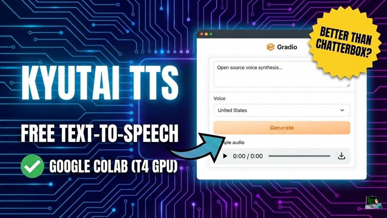 Kyutai TTS on Google Colab | Free T4 GPU Text to Speech Tutorial - YouTube