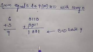 #Binarycodeddecimal #BCD8421code #rulesforbcdaddition ||BCD addition ||8-4-2-1 code for decimal.