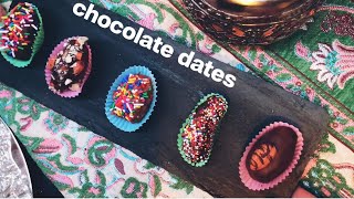 How to make Almond stuffed Chocolate Dates | Easy Ramadan Recipe | Undhal | Ramadan Mubarak |