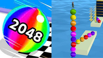 Ball Run 2048 vs Stack Rider - All Levels Android,ios Gameplay Mobile P23