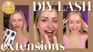 trying DIY lash extensions for the first time...i'm SHOOK!
