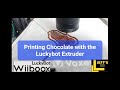 Printing chocolate with the luckybot extruder voxelab aquila