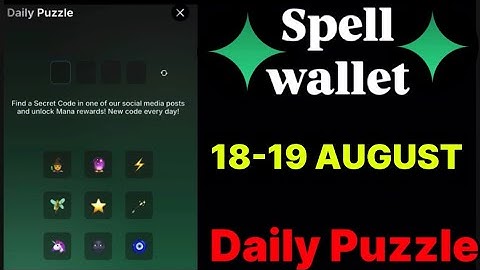 Spell wallet puzzle today 18 & 19 August | spell wallet daily puzzle | #spellwallet #combo |