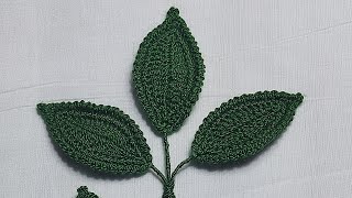 Hermosas hojas a crochet con alambre