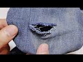 I will teach you an amazing way to fix a hole in jeans in this interesting way