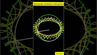 Elliptical spirograph animation15 with python turtle#shorts