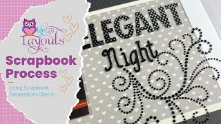 Elegant Night - Double Page Scrapbook Layout