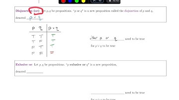 1.1.2 Negation, Conjunction, Disjunction || Logic || Discrete Math