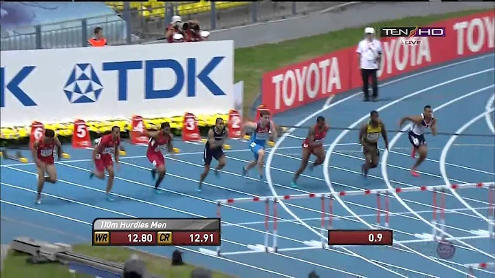 IAAF Moscow 2013 Mens 110m Hurdles Final David OLI...