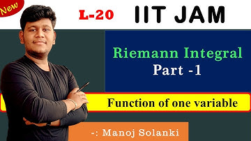 🔴 Riemann Integral || part -1  || #iitjam || #msmaths  || Function of one variable