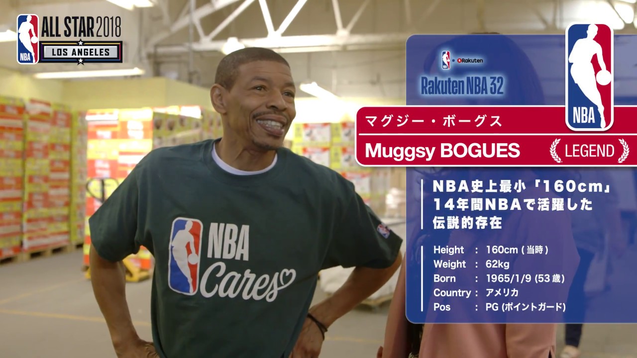 Nba All Star 18 レジェンド マグジー ボーグス Muggsy Bogues へインタビュー Rakuten Nba 32 Youtube
