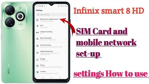 infinix smart 8 HD Sim card and mobile network set-up settings || How to use