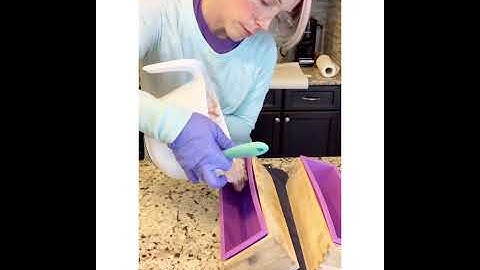 Pink confetti soap — cold process soap making