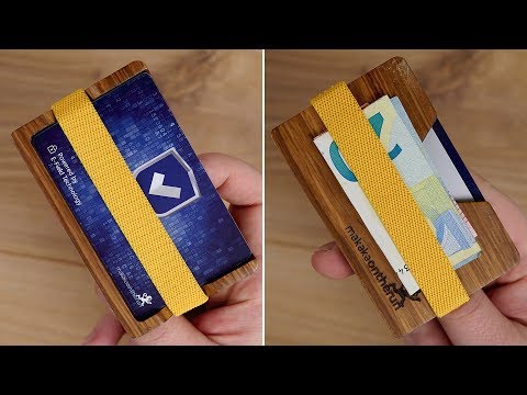 A Real Head-Turner! Wooden Slim Wallet by Makakaontherun // GERMAN
