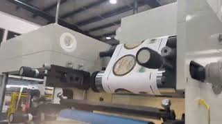8 colors 320 mini stack type label sticker paper film flexo printing machine