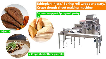 Crepe spring roll wrapper duck pancake making machine | Samosa pastry egg roll sheet Injera machine