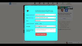How To Create A Comment On Linkedin With Superturtle.ai