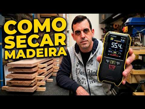 Como SECAR MADEIRA p/ marcenaria (+ medidor de umidade FNIRSI)