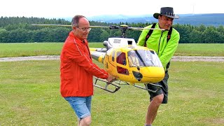 STUNNING & HUGE RC AS-350 ECUREUIL / SCALE 1:7 ELECTRIC MODEL HELICOPTER / FLIGHT DEMONSTRATION !!!