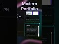 Modern Portfolio with React, Tailwind, Framer Motion Tutorial #webdevelopment #css #react #coding