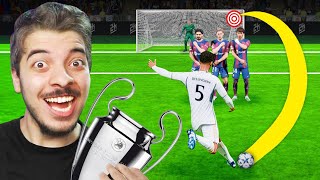 تحدي اكسب دوري ابطال اوروبا عن طريق الضربات الحرة فقط 🔥😨!