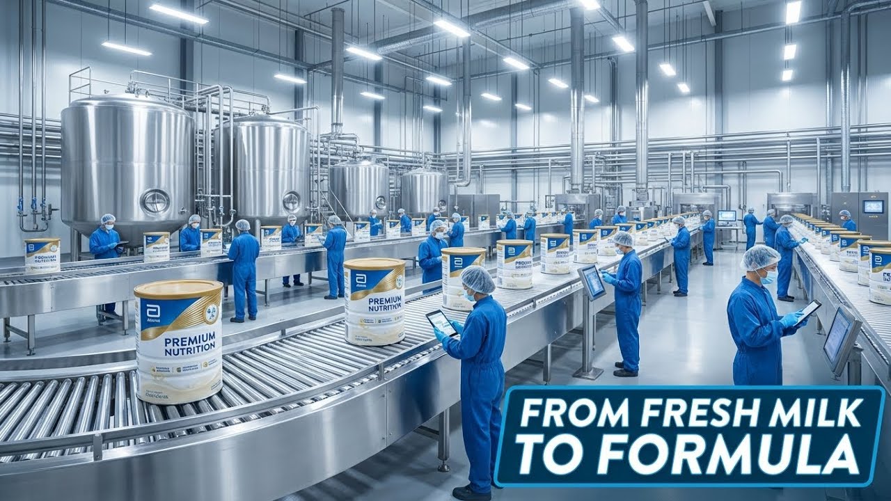 Inside Abbott Milk Powder Factory: From Fresh Farm Milk to Premium Formula.