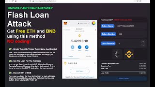 FLASHLOAN ARBITRAGE TRICK TUTORIAL GET FREE BNB AND ETH WITHOUT CODING UPDATED VERSION