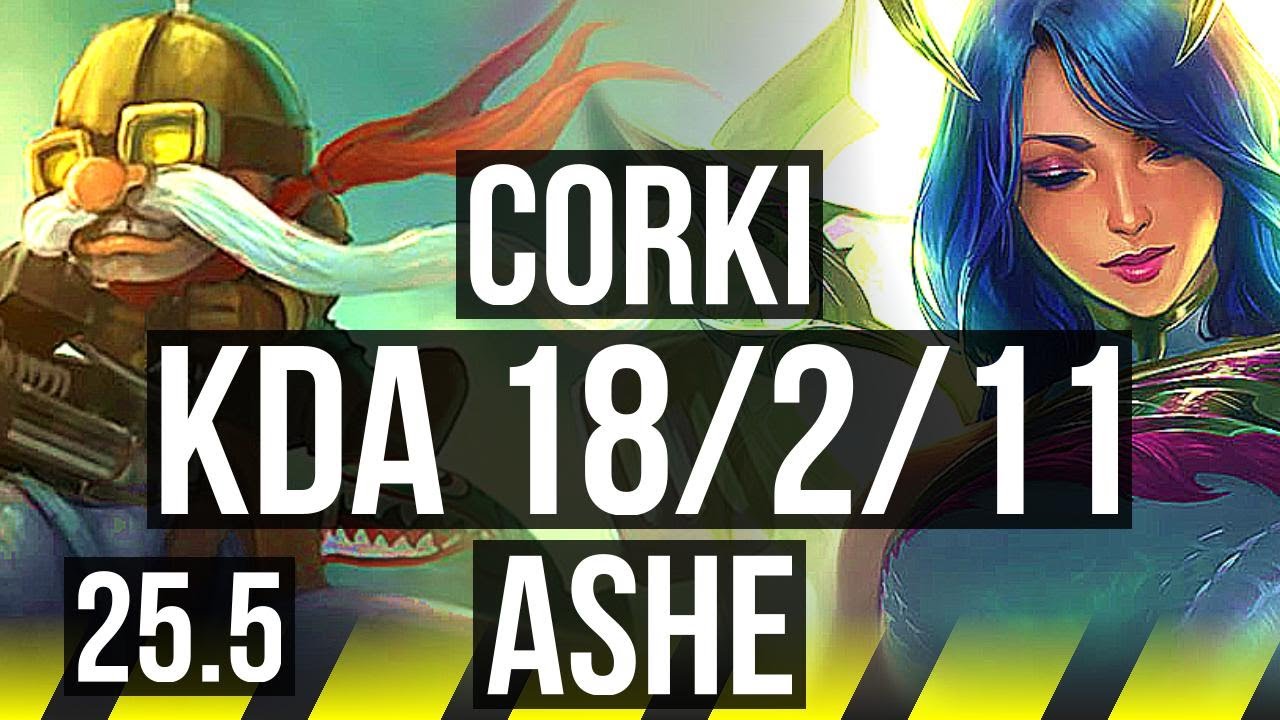 CORKI & Nautilus vs ASHE & Braum (ADC) | Legendary | KR Master | 25.5