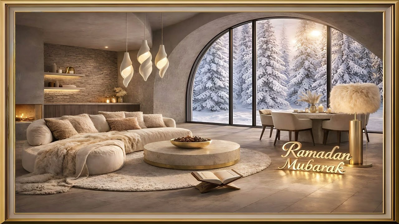Ramadan Mubarak | Golden Frame Luxury Ramadan Ambience | 3 Hours UHD | #06