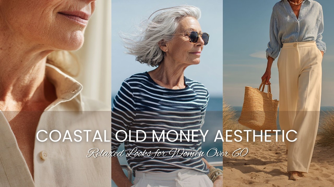 Coastal Old Money Aesthetic ⛵️ Relaxed Looks for Women Over 60. 🌊🍹