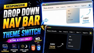 Responsive drop down Menu bar with Html and css only.