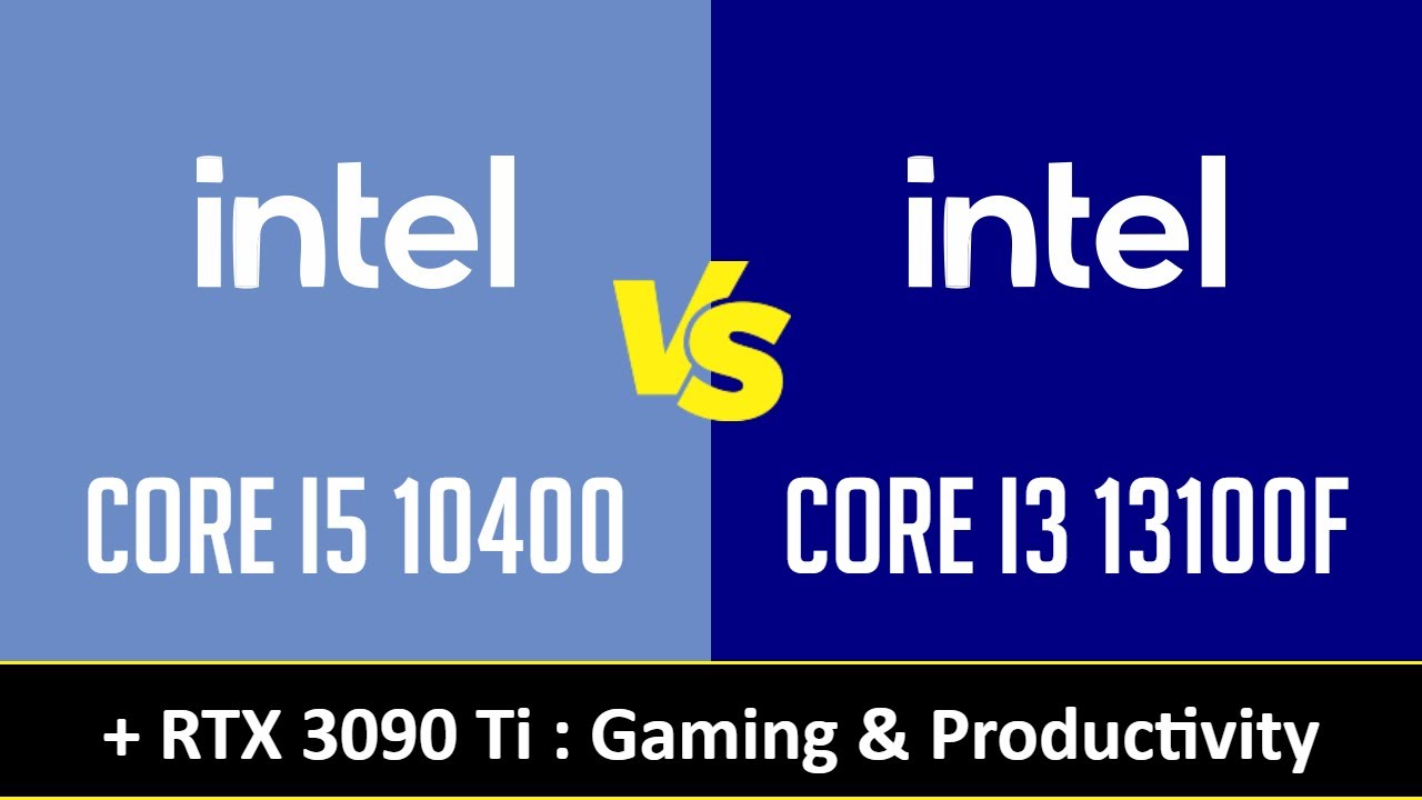 CORE I5 10400 vs CORE I3 13100F - Gaming & Productivity (RTX 3090