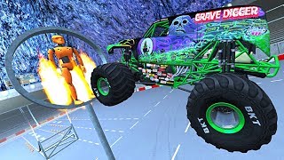 BeamNG.drive - Monster Truck stunts, jumps, crashes, crushing cars, fails #7 screenshot 2