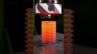 Can This Glowing Red-Hot Threaded Bolt Survive 100 Tons? 😱 #shorts #asmr