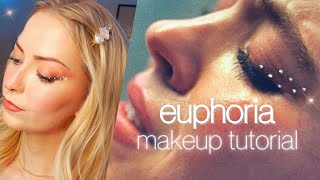 Euphoria Makeup Tutorial | Cassie Rhinestone Eye Look | S2E1