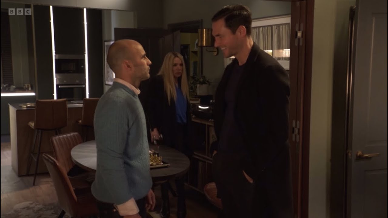 Eastenders teddy punches and beats up Zack as he stands up to him for shouting at Sharon scene