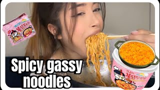 Eating Buldak Carbonara Ramen And Getting Gy