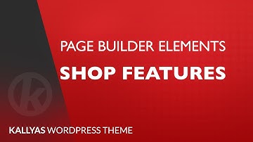 Shop Features (Page Builder Element in Kallyas WordPress theme v4.0 )