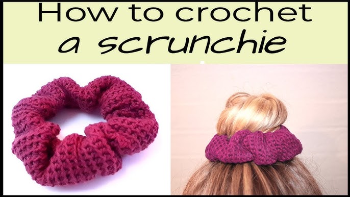 Recycles scrap yarn scrunches — Cult Ties Crochet