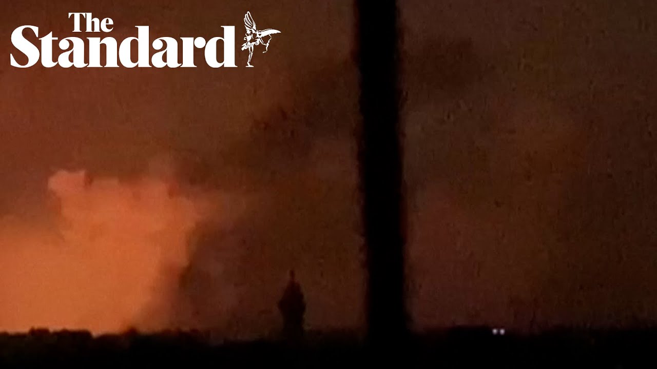 Explosions light up sky in Gaza in heaviest night of bombing yet