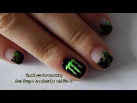 Monster Energy Nail Art Tutorial Food Drinks No 1 You Monster Energy Nail Art Tutorial Food Drinks No 1