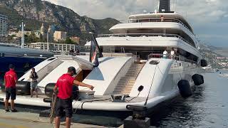 Benetti • IJE 108m Floating Palace • Docking in Monaco. @emmansvlogfr