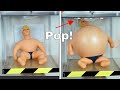 Stretch Armstrong in a Vacuum Chamber and a Microwave—An Explosive End!