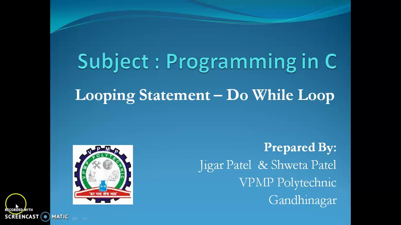 Do While Loop in C - YouTube