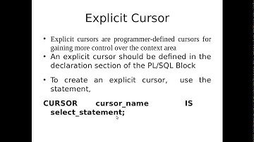M2C : DBMS (Cursors)