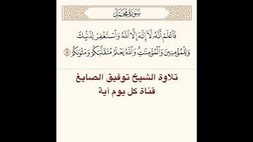 تلاوة الشيخ توفيق الصايغ من سورة محمد