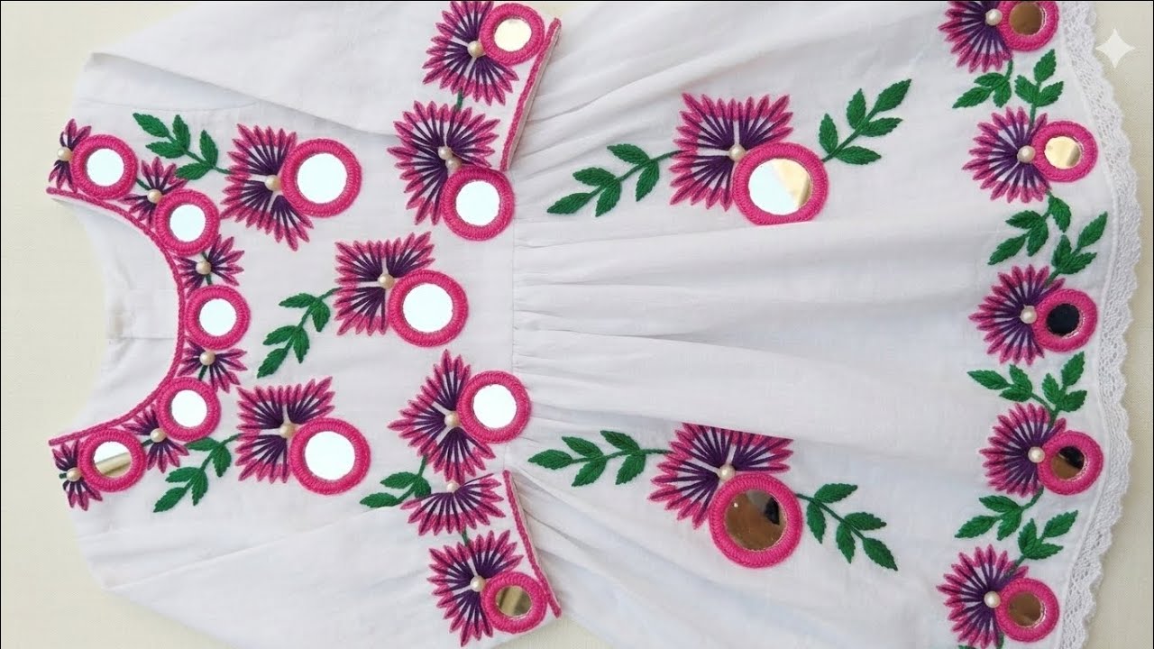 New beautiful ❤️ hand embroidery 🪡 flower 🌹😍 design 