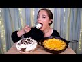 Chocolate Cream Pie and Pretzels w/ Cheese Dip Mukbang!