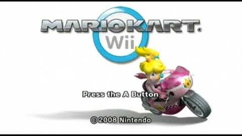Mario Kart Wii Intro Screen With Peach On A Bike | Mario Kart Wii Versus